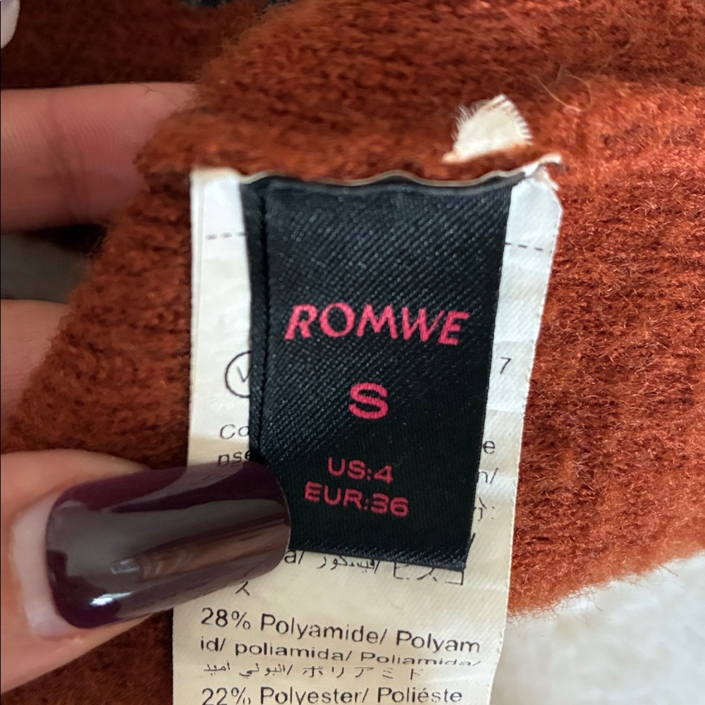 ROMWE Rust Knit Top - Picture 2 of 3